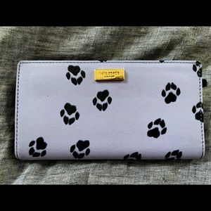 Kate Spade Paw Print Lilac Wallet